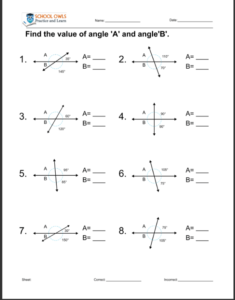 Angles sheet